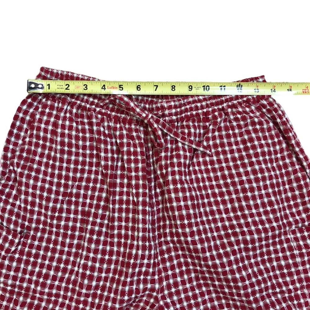 Vintage 90s Northern Reflections Pull On Gingham Flower Print Shorts M - Picture 8 of 10